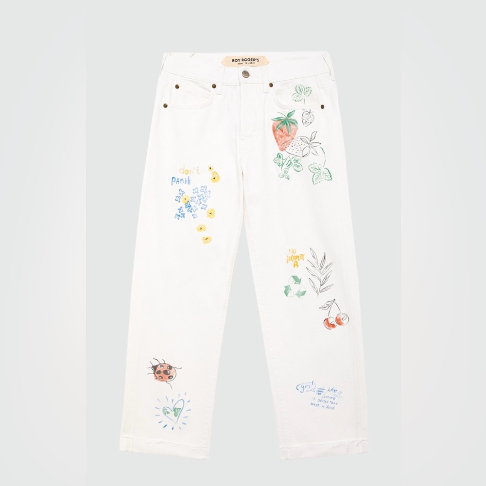 NEW OSKAR OLD GLORY HAND PAINT JEANS